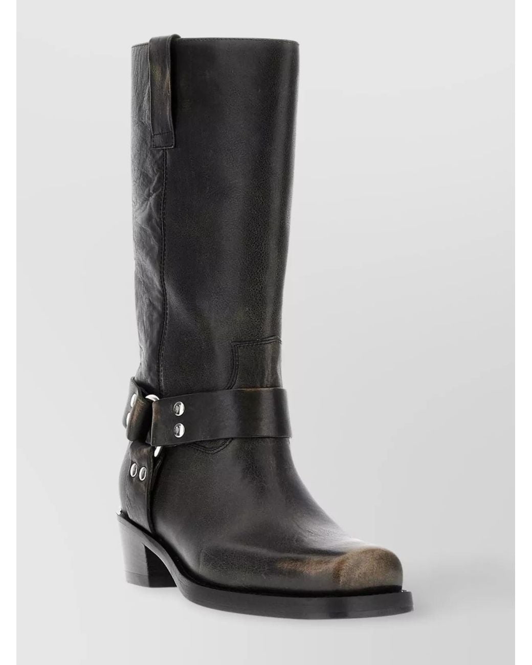 Paris Texas Black Leather Ankle Boots