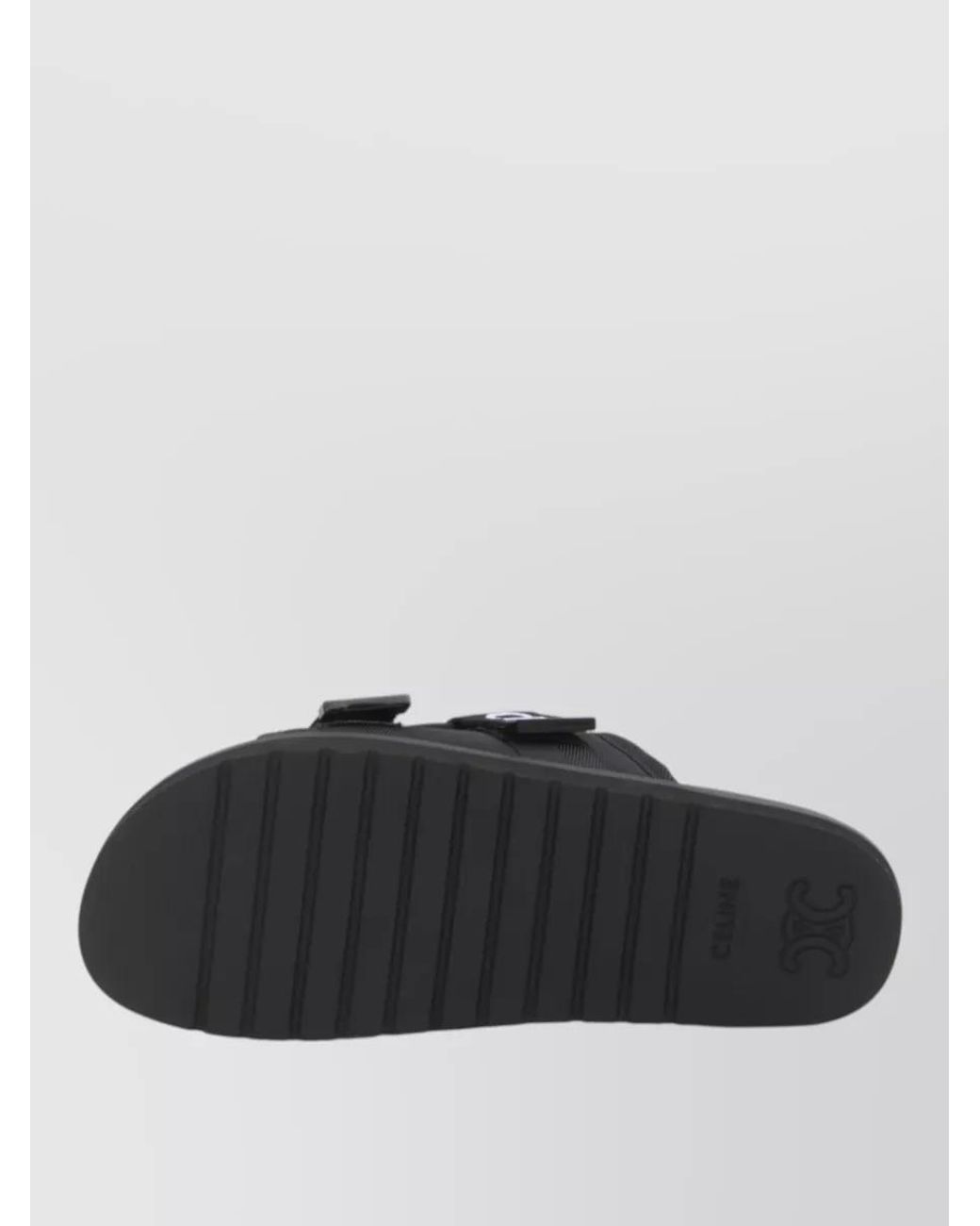 Céline Black Jacquard Logo Strappy Sandals for men