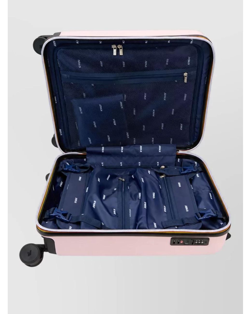 K-Way Pink Small Trolley Suitcase for men