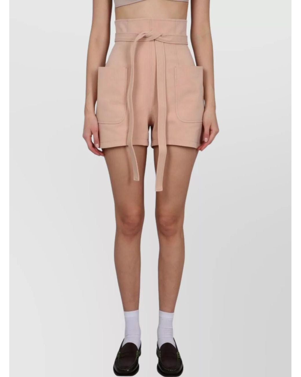 Philosophy Pink High-Rise Tailored Shorts