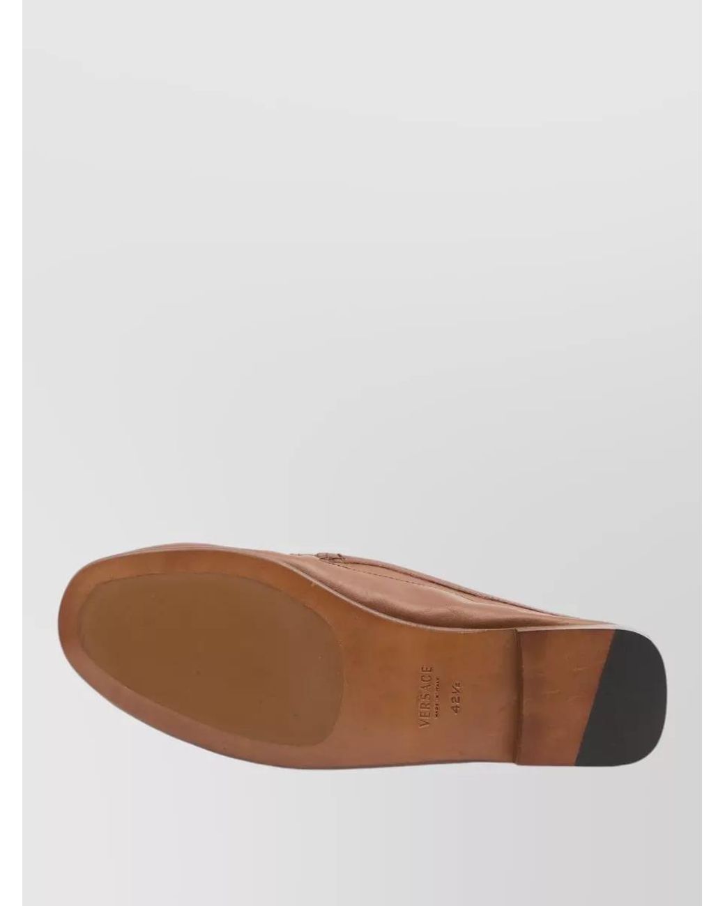 Versace Brown Leather Loafers