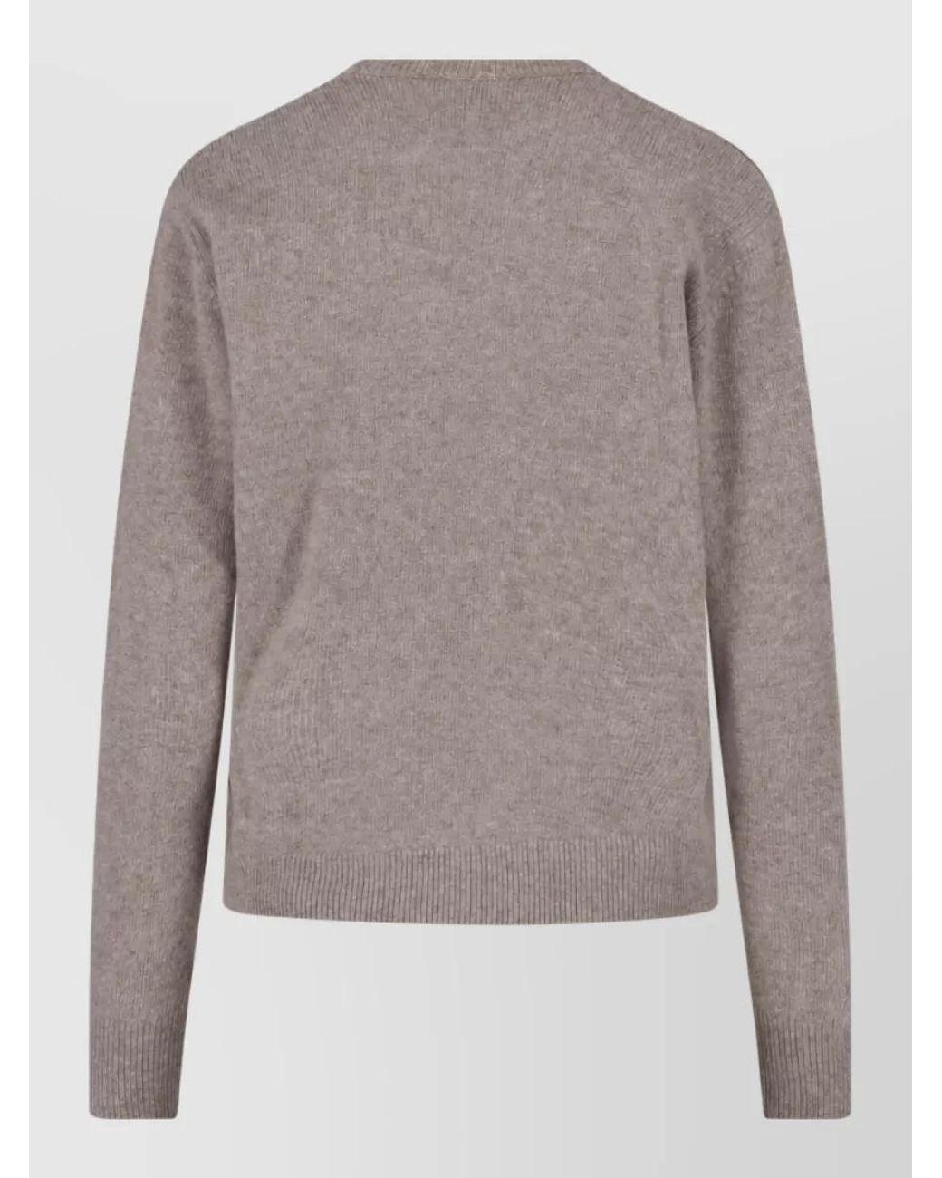 Mc2 Saint Barth Gray Cashmere Crewneck Sweatshirt