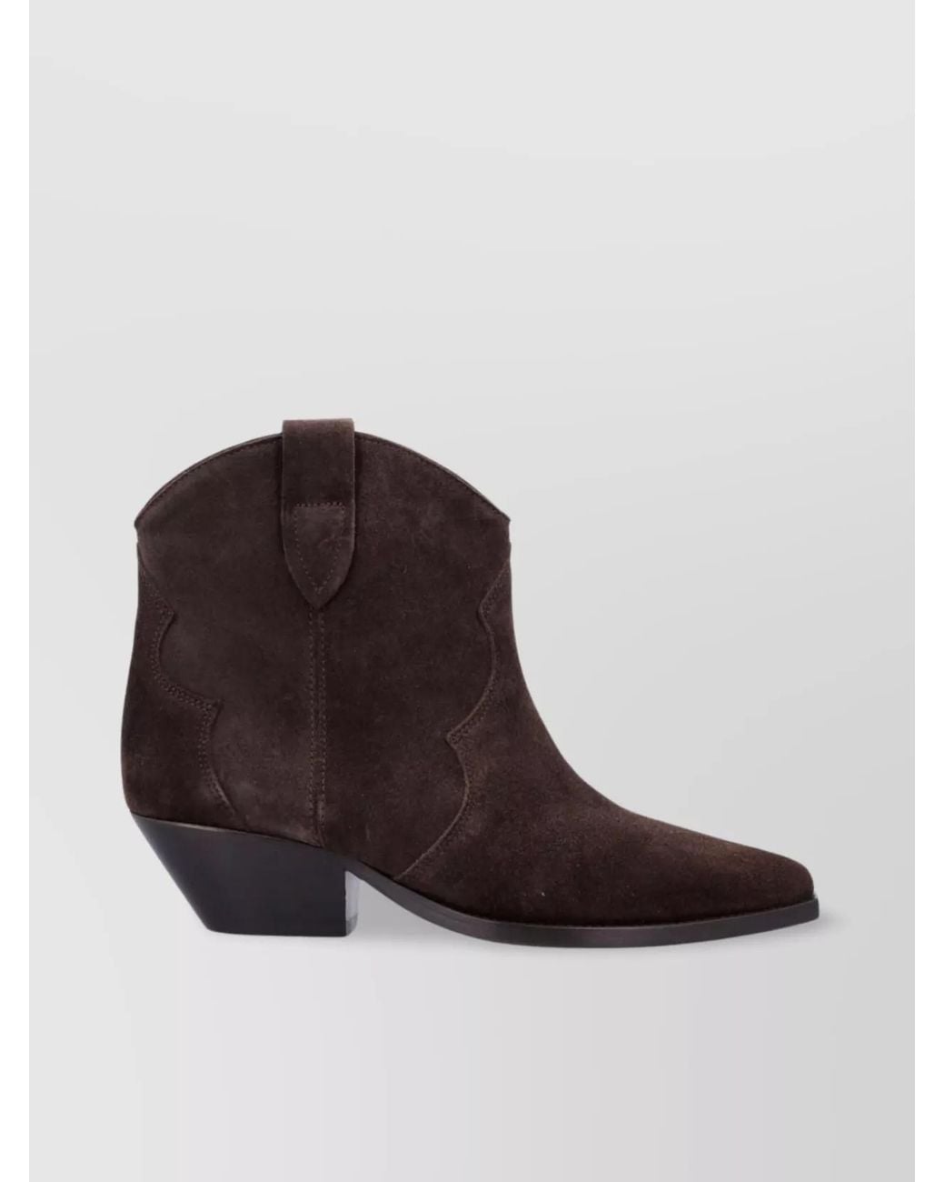 Isabel Marant Brown Leather Suede Cowboy Ankle Boots
