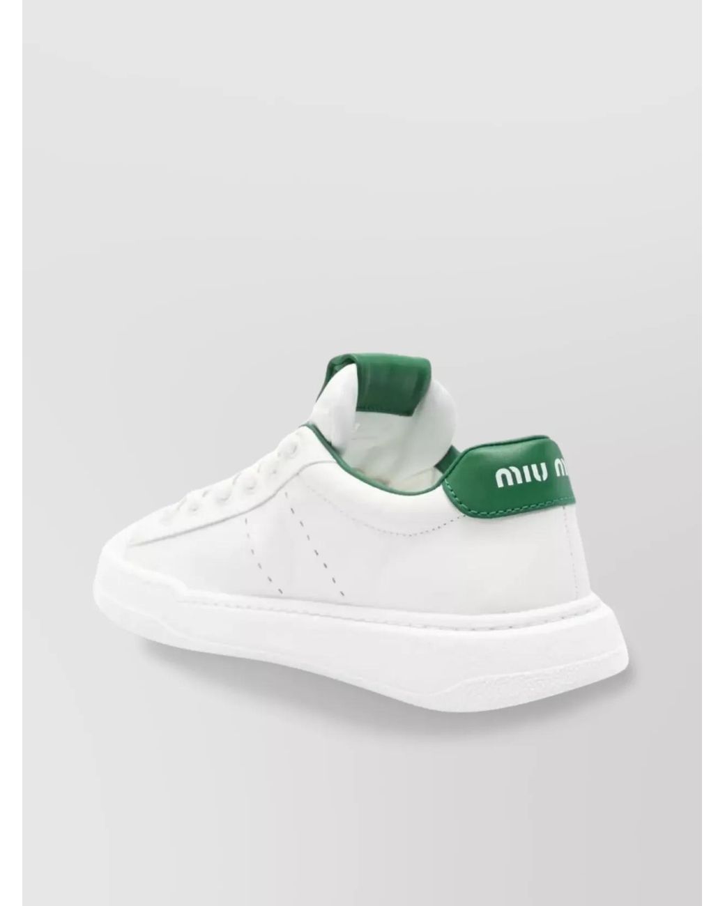 Miu Miu Metallic Leather Low-Top Sneakers