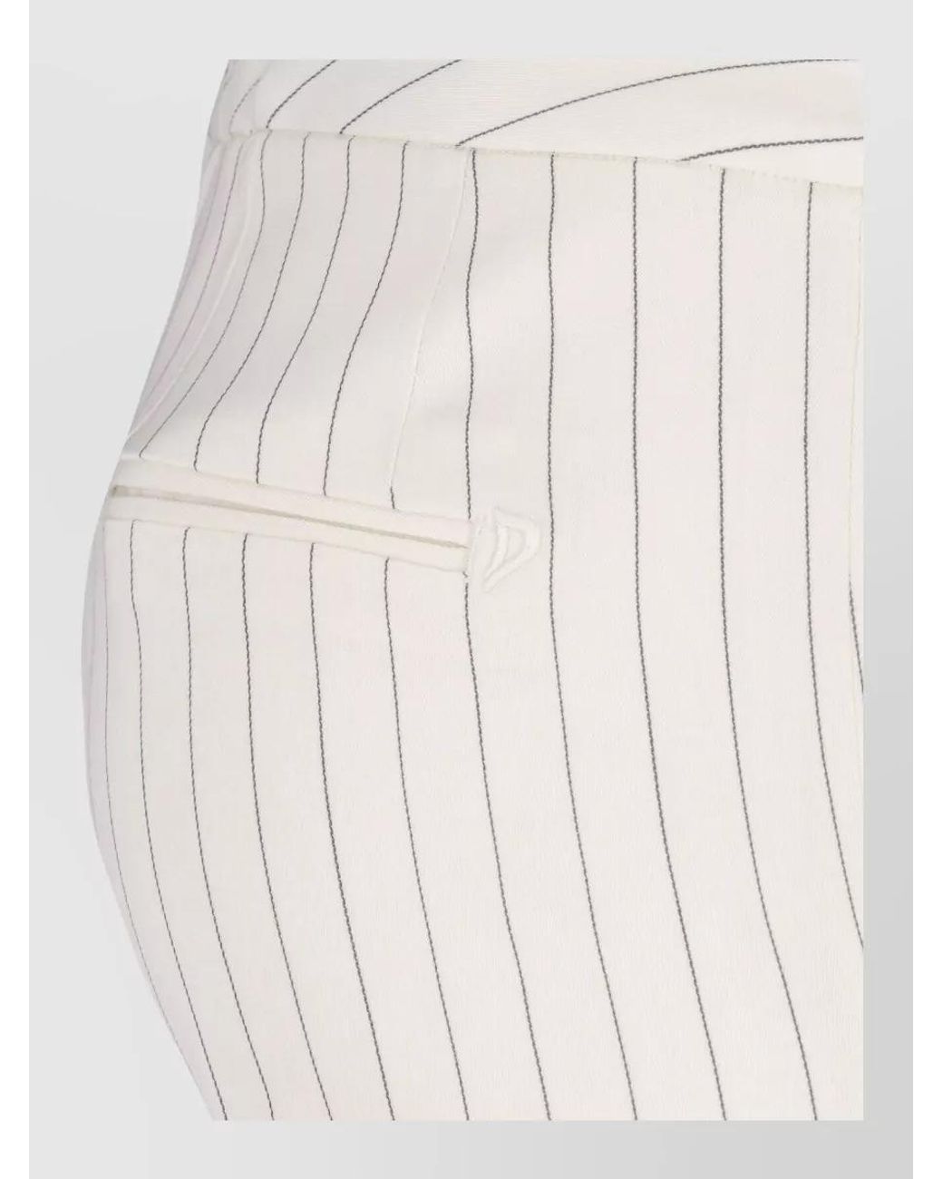 Dondup White Virgin Wool Straight-Leg Suit Trousers