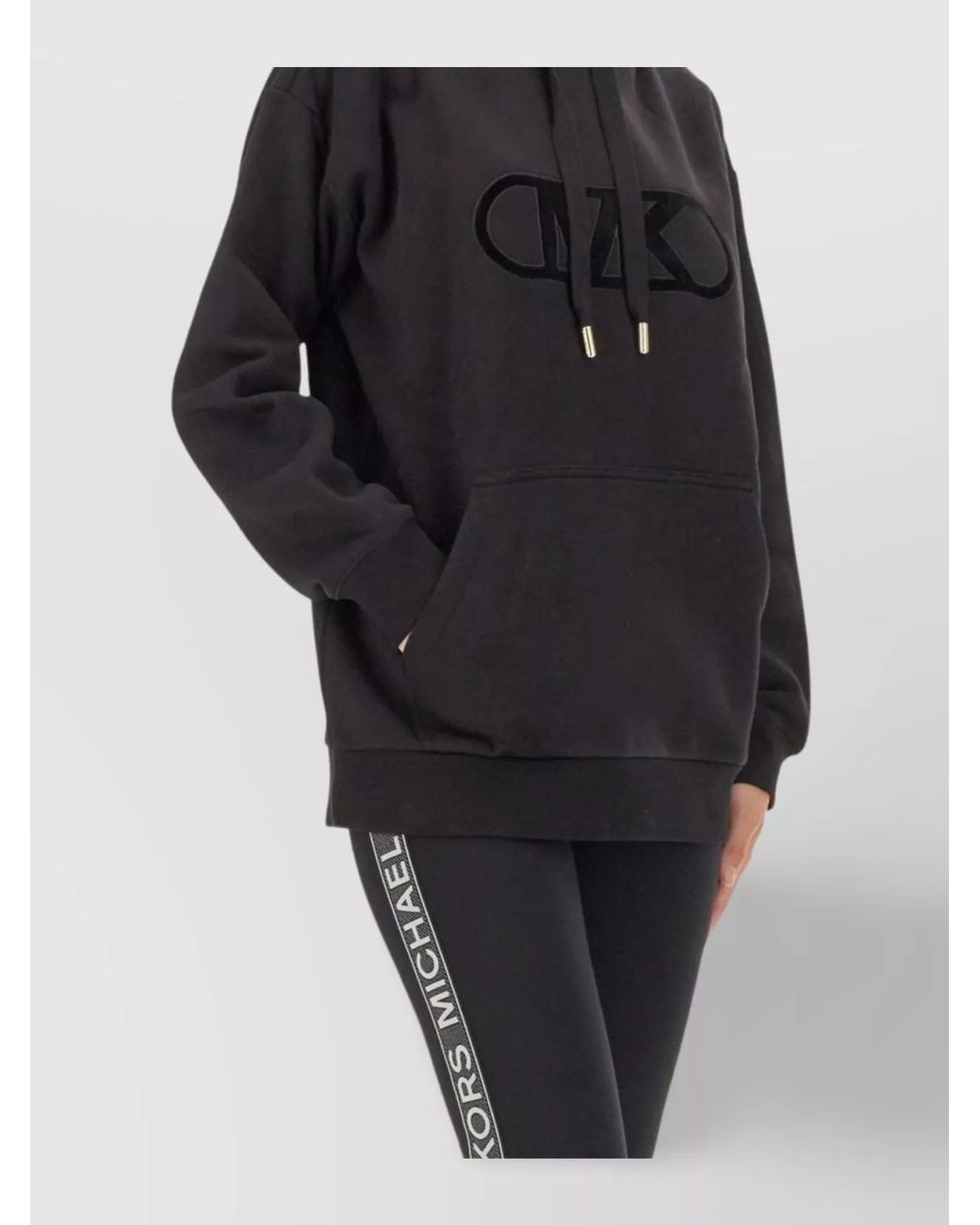 Michael Kors Black Organic Cotton Oversized Sweatshirt