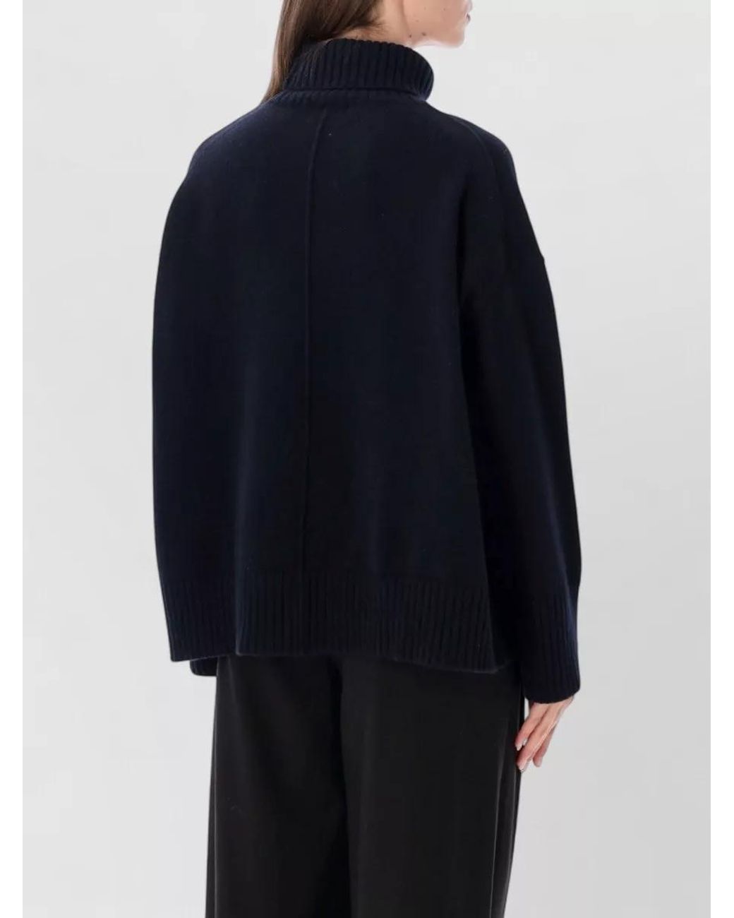Soeur Blue Merino Wool Crewneck Sweatshirt