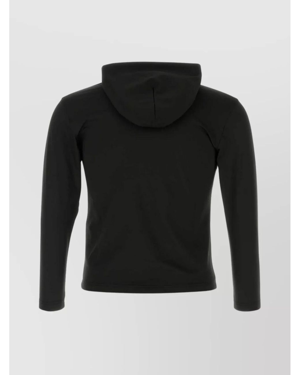 Balenciaga Black Long-Sleeve Hooded Zip Sweatshirt for men