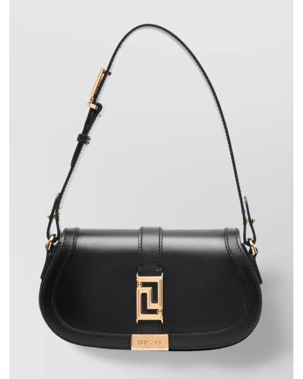 Versace Black Greca Goddess Mini Leather Shoulder Bag