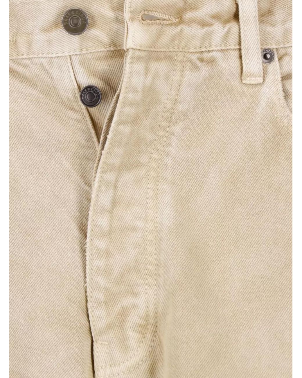 Balenciaga Natural Denim Relaxed-Fit Cropped Curved-Leg Jeans for men