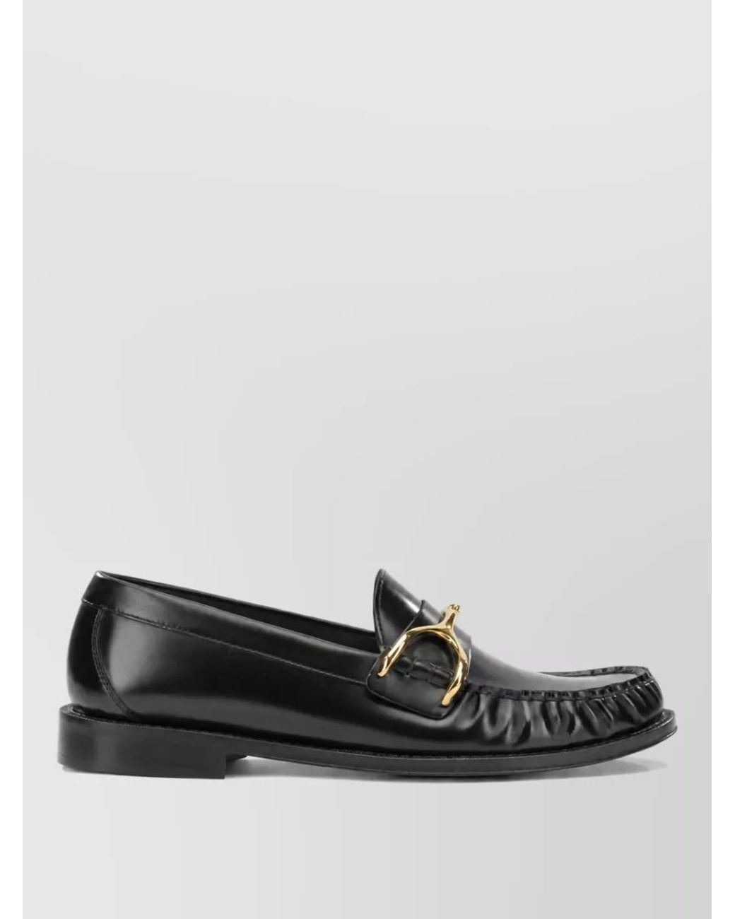 McQueen Black Leather Loafers for men