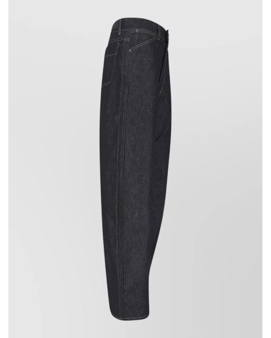 Lemaire Blue High-Rise Wide-Leg Trousers