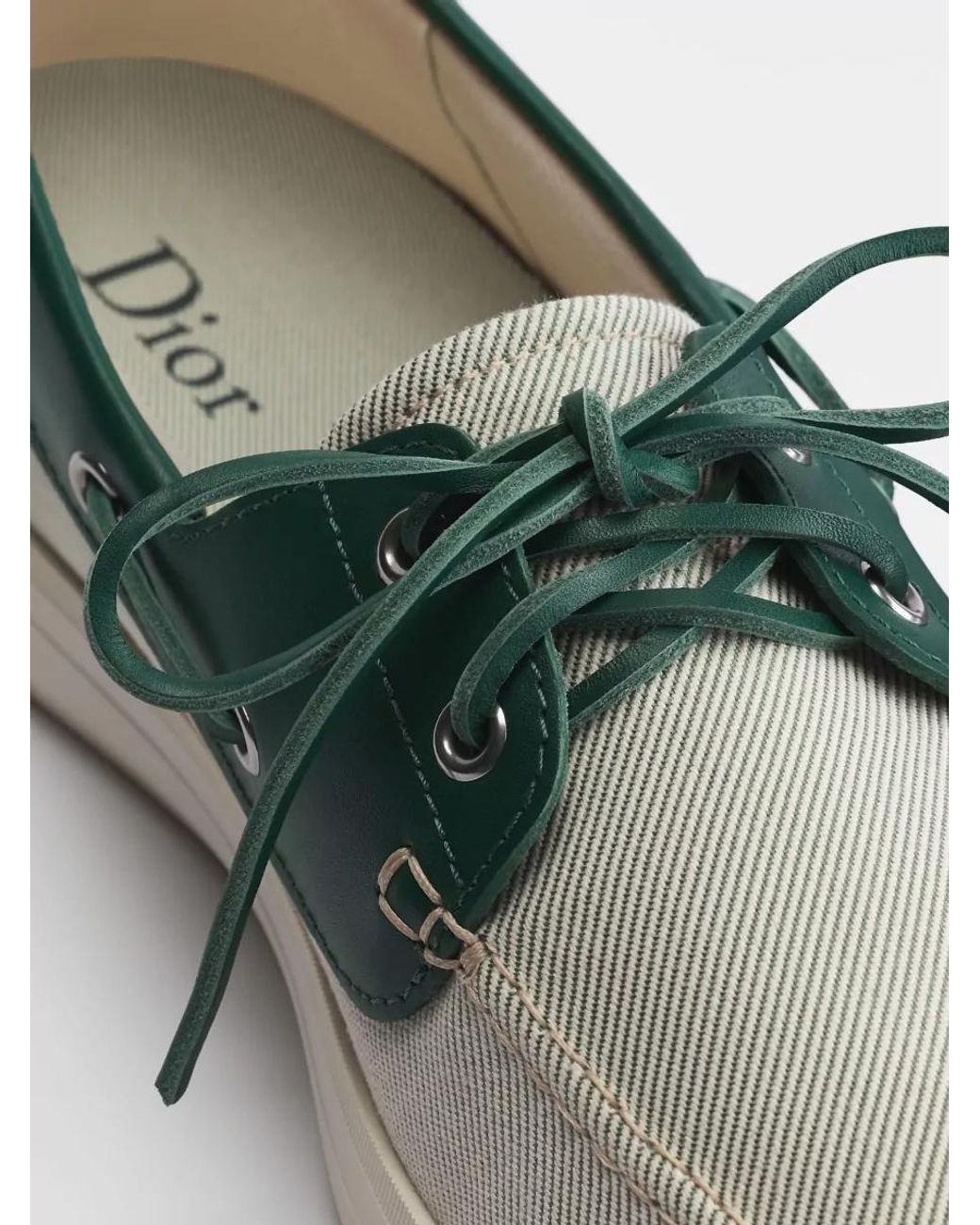 Dior Green Boat Shoes for men