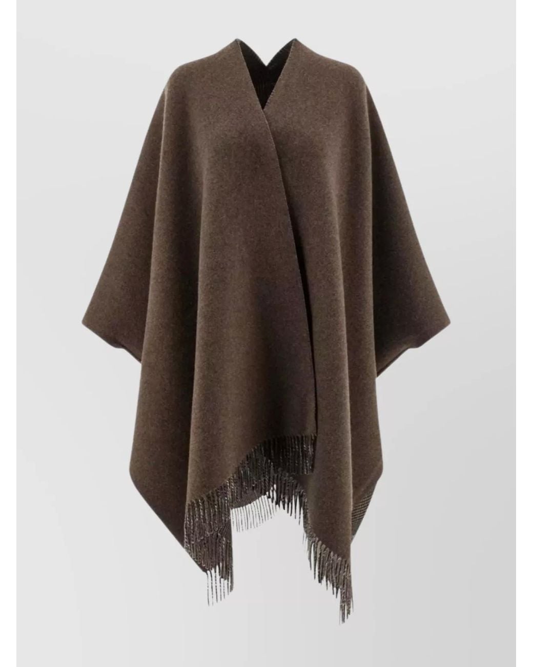Brunello Cucinelli Brown Cashmere Cape