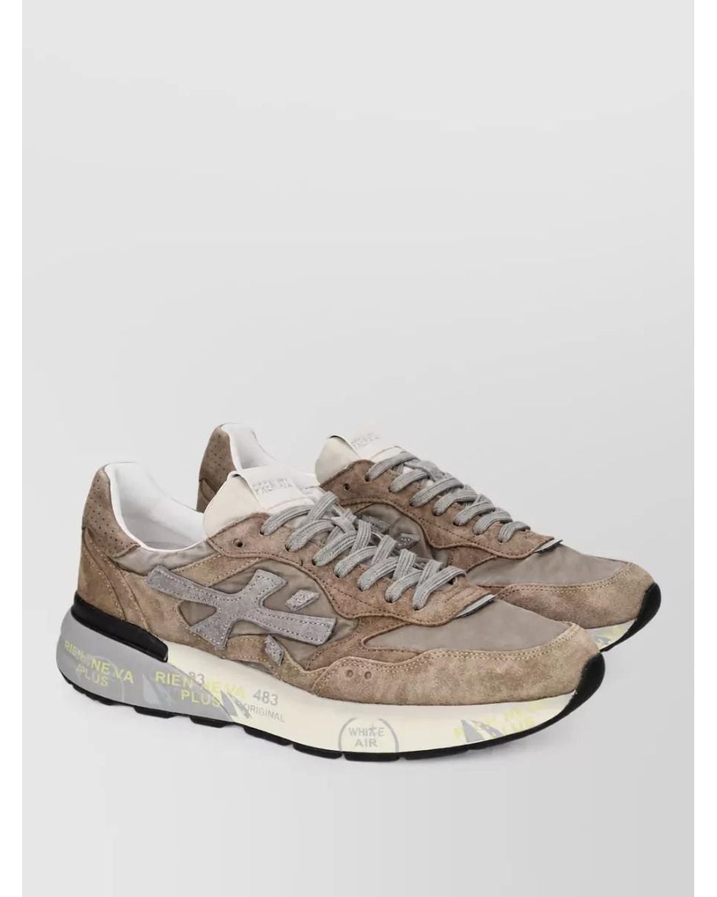 Premiata Natural Leather Low-Top Sneakers for men