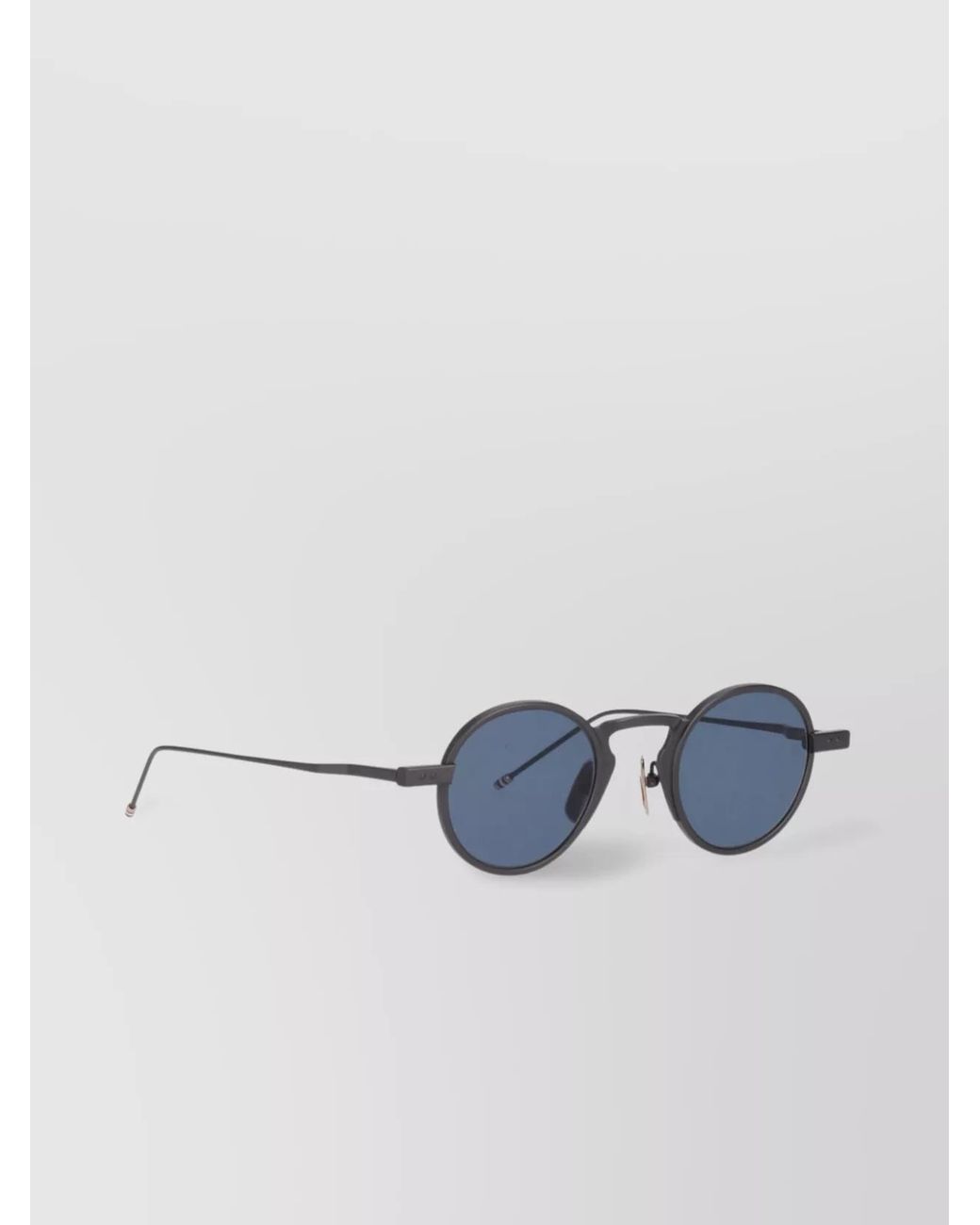 Thom Browne Blue Titanium Round Sunglasses