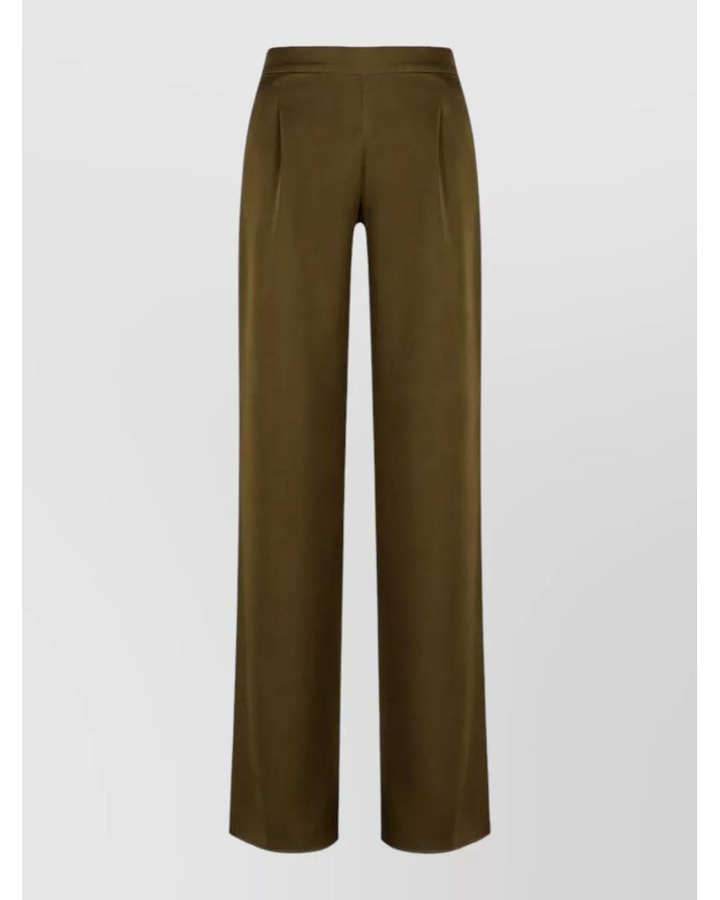 Max Mara Green Wide-Leg Tailored Trousers