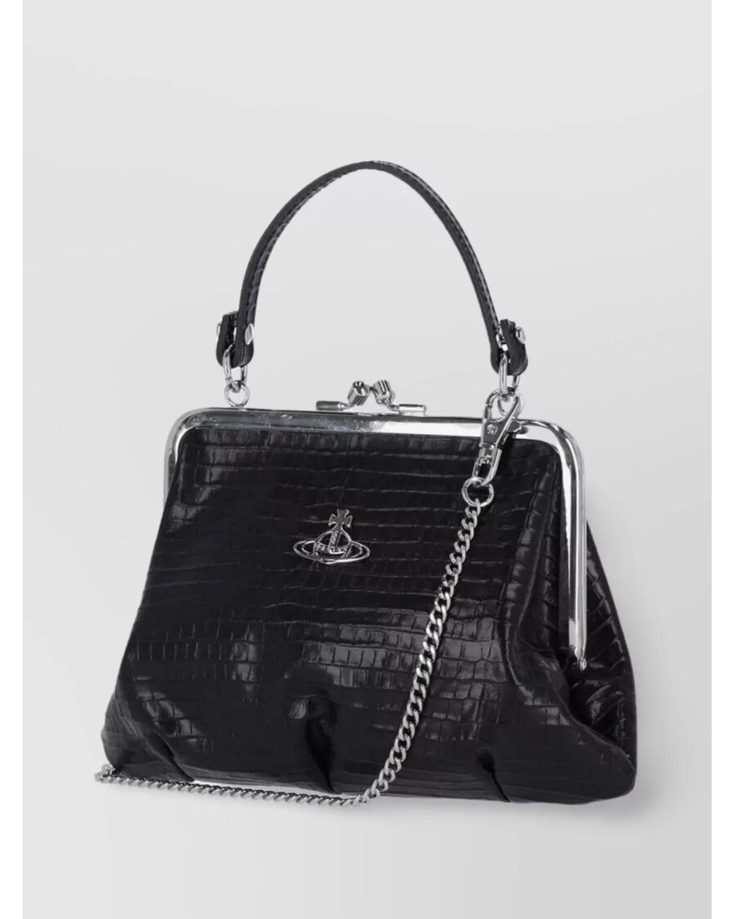 Vivienne Westwood Black Granny Leather Cross-Body Bag