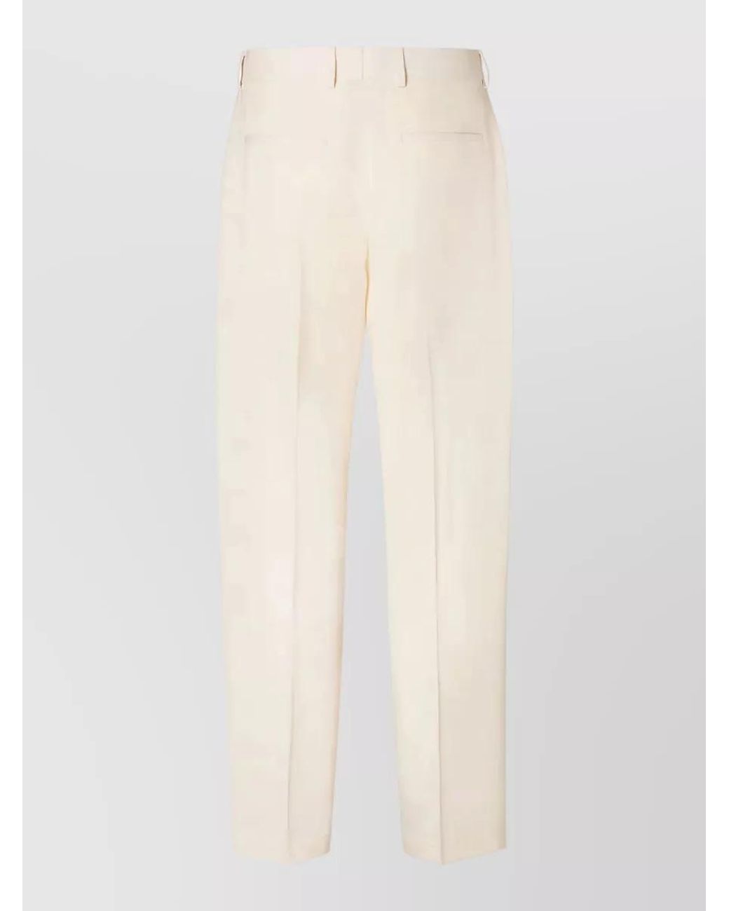 Fendi White Virgin Wool Tailored Trousers for men