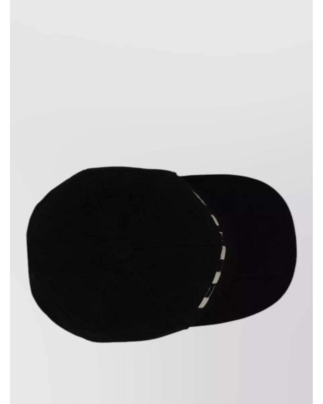 Rick Owens Black Cotton Baseball Cap