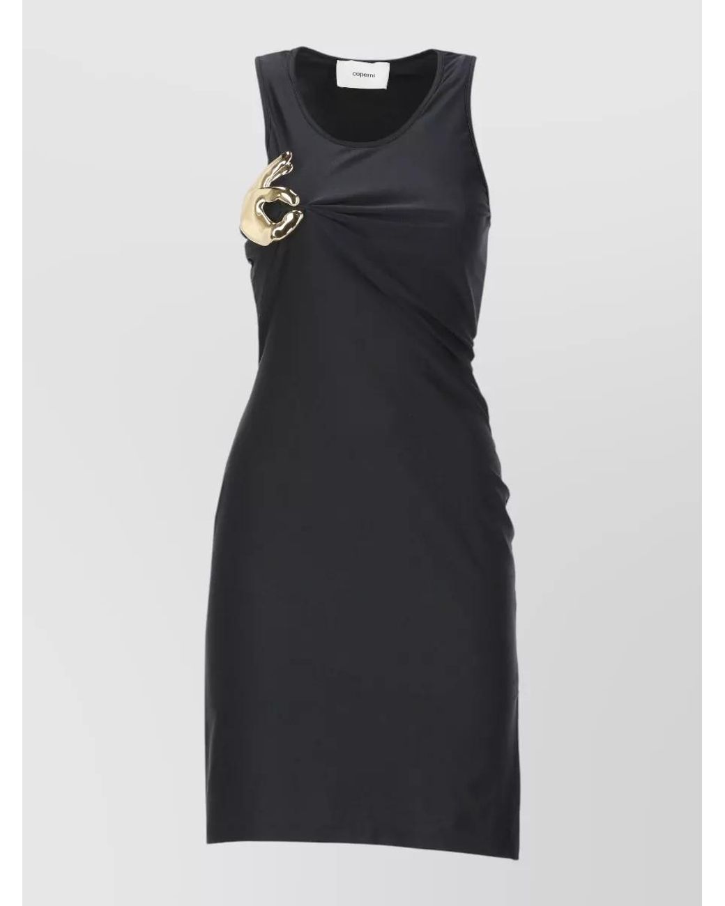 Coperni Black Sleeveless Round Neck Mini Dress