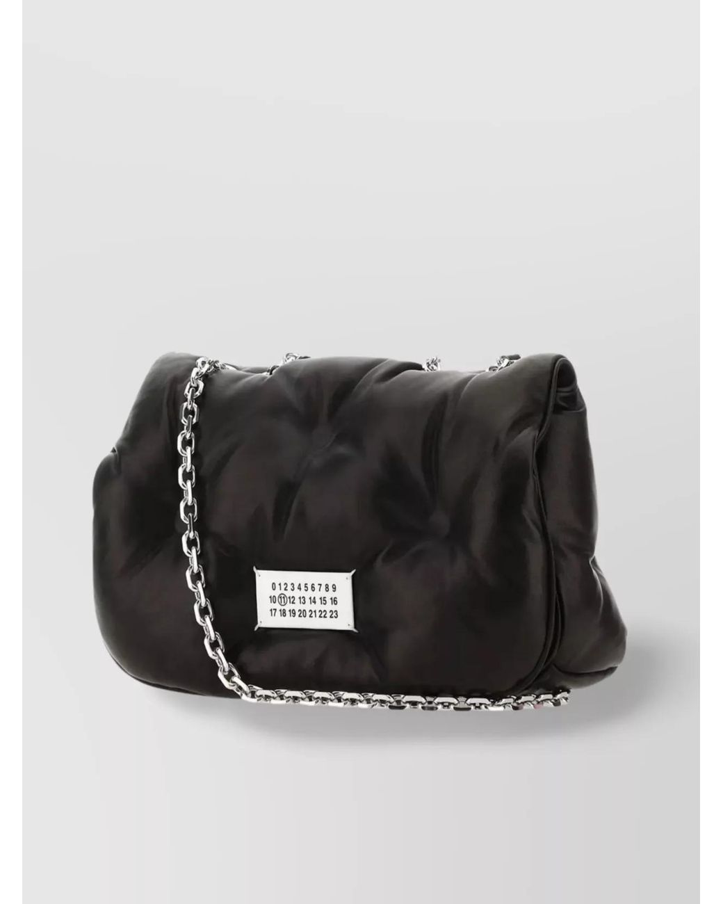 Maison Margiela Black Glam Slam Medium Leather Quilted Shoulder Bag
