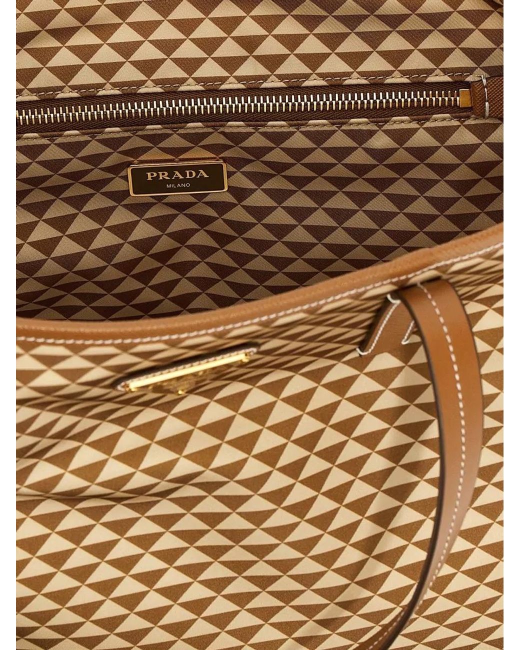 Prada Natural Symbole Shoulder Bag