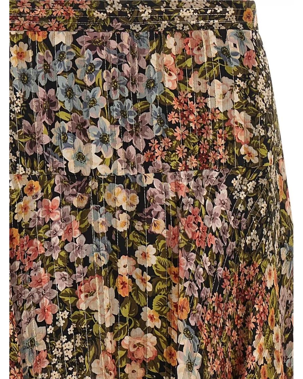 Valentino Garavani Natural Silk Pleated Skirt