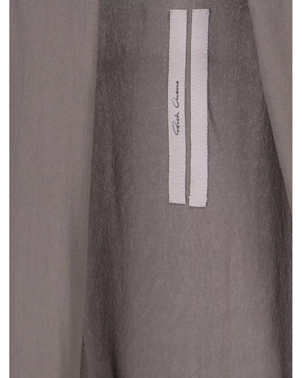 Rick Owens Gray Silk Knee-Length Dress