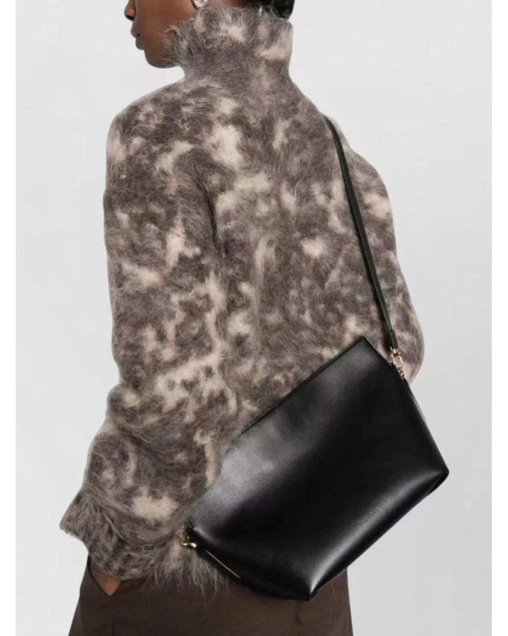 THEMOIRÈ Gray Small Vegan Shoulder Bag
