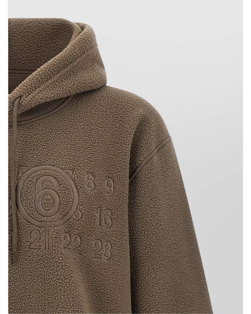 MM6 by Maison Margiela Brown Fleece Hoodie for men