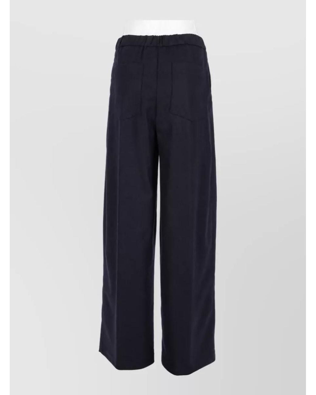 Nude Blue Wide-Leg Trousers