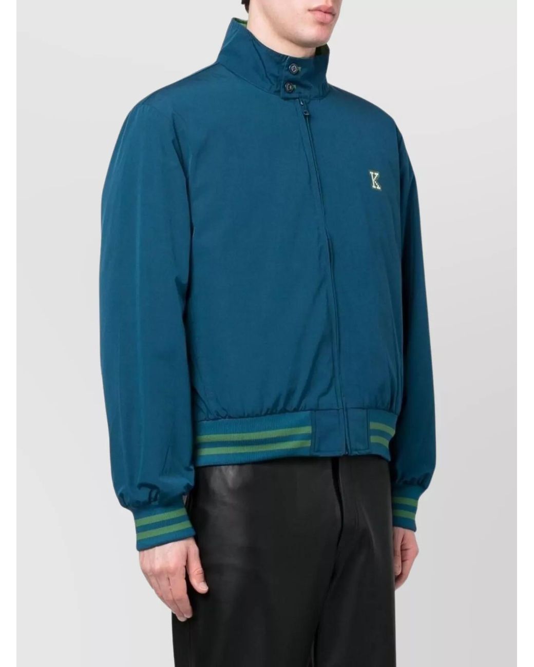 KENZO Blue Logo-Print Track Jacket for men