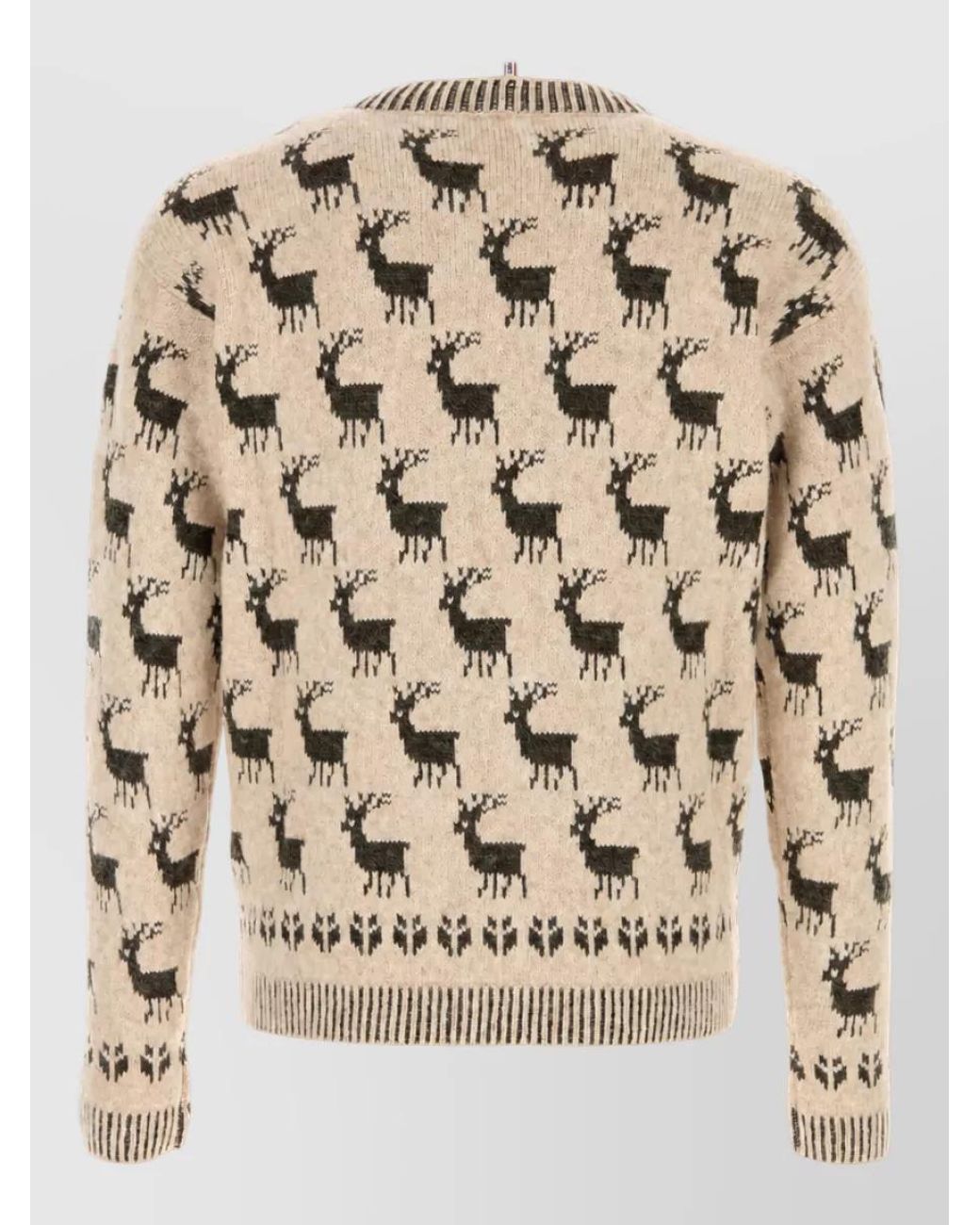 Moncler Natural Embroidered Alpaca-Blend Jumper for men