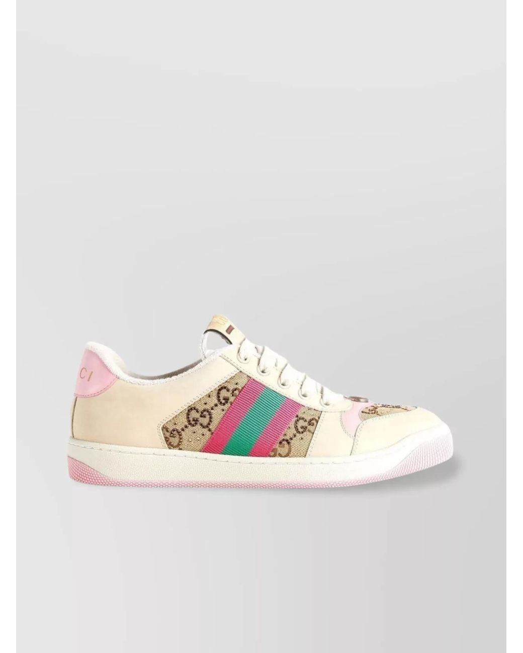Gucci White Crystal-Embellished Low-Top Sneakers