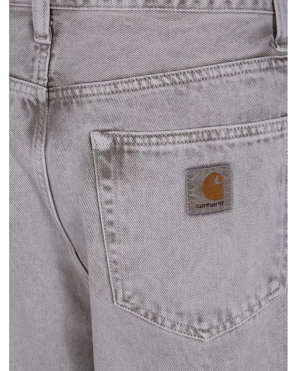 Carhartt Gray Landon Smithfield Denim Pants Belt Loops for men