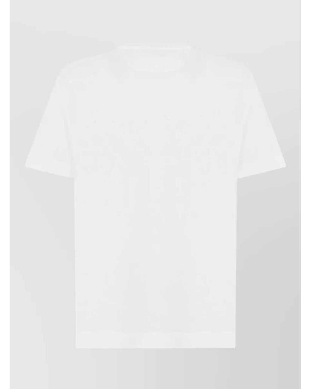 Zegna White Cotton Short-Sleeve T-Shirt for men
