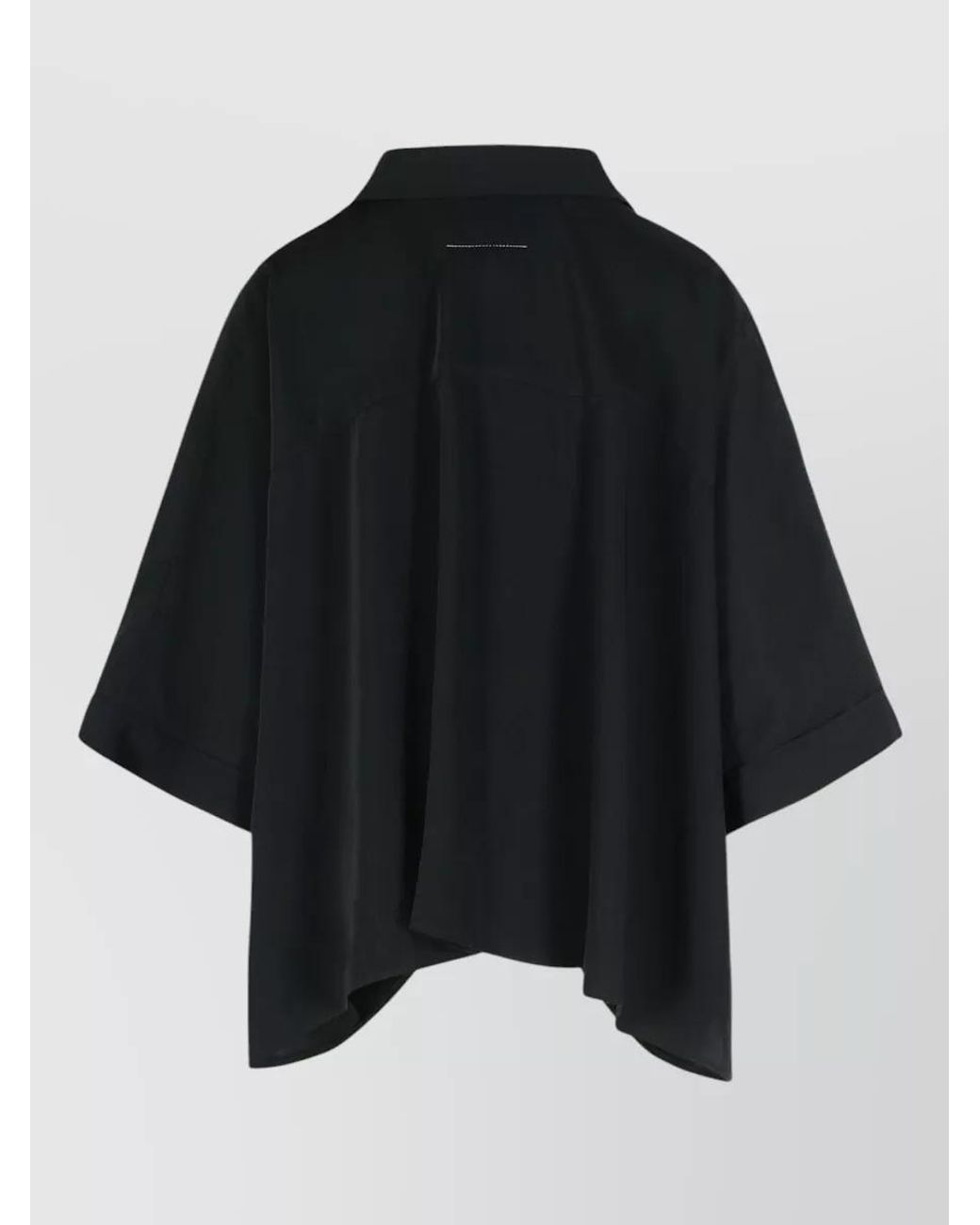 MM6 by Maison Margiela Black Cotton Cape
