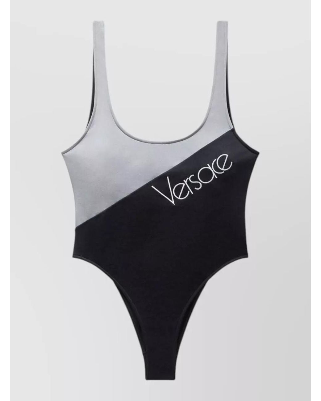 Versace Multicolor Logo-Embroidered One-Piece Swimsuit