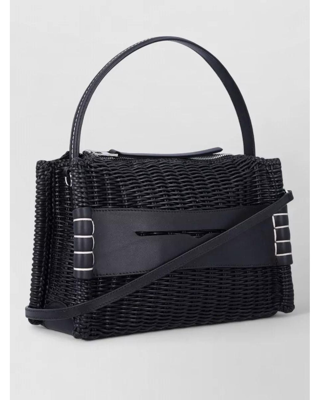 J.W. Anderson Black Loafer Bag Woven Lamb Leather Clutch Bag