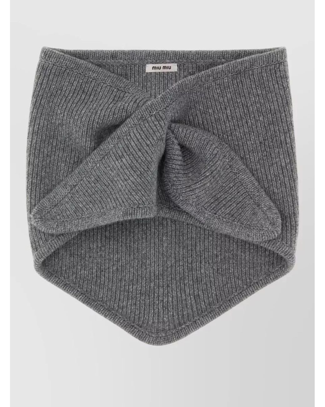 Miu Miu Gray Cashmere Beanie