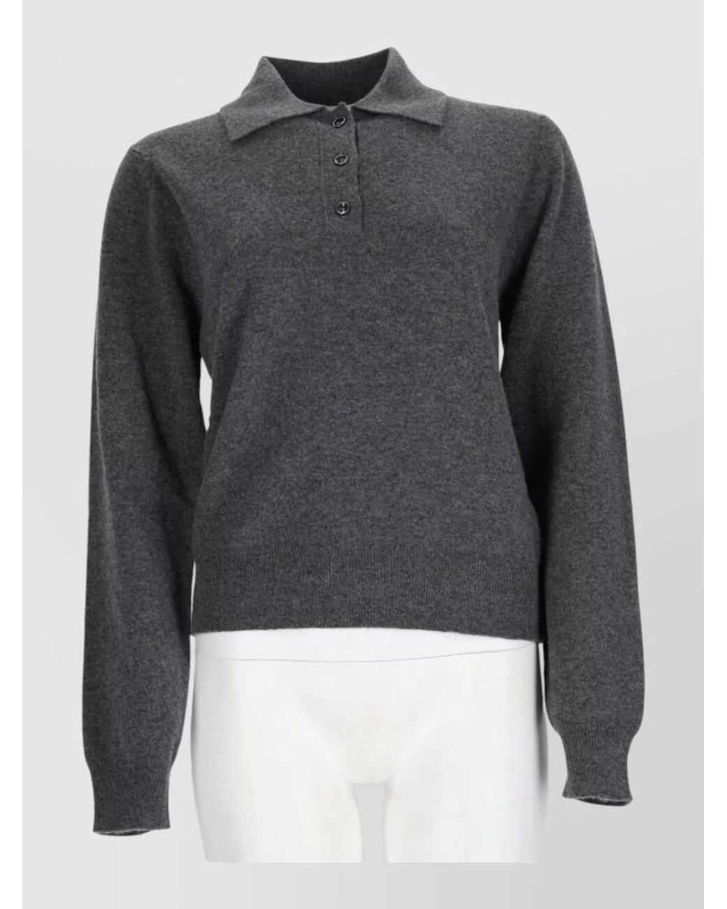 Maison Margiela Black Wool Polo Jumper