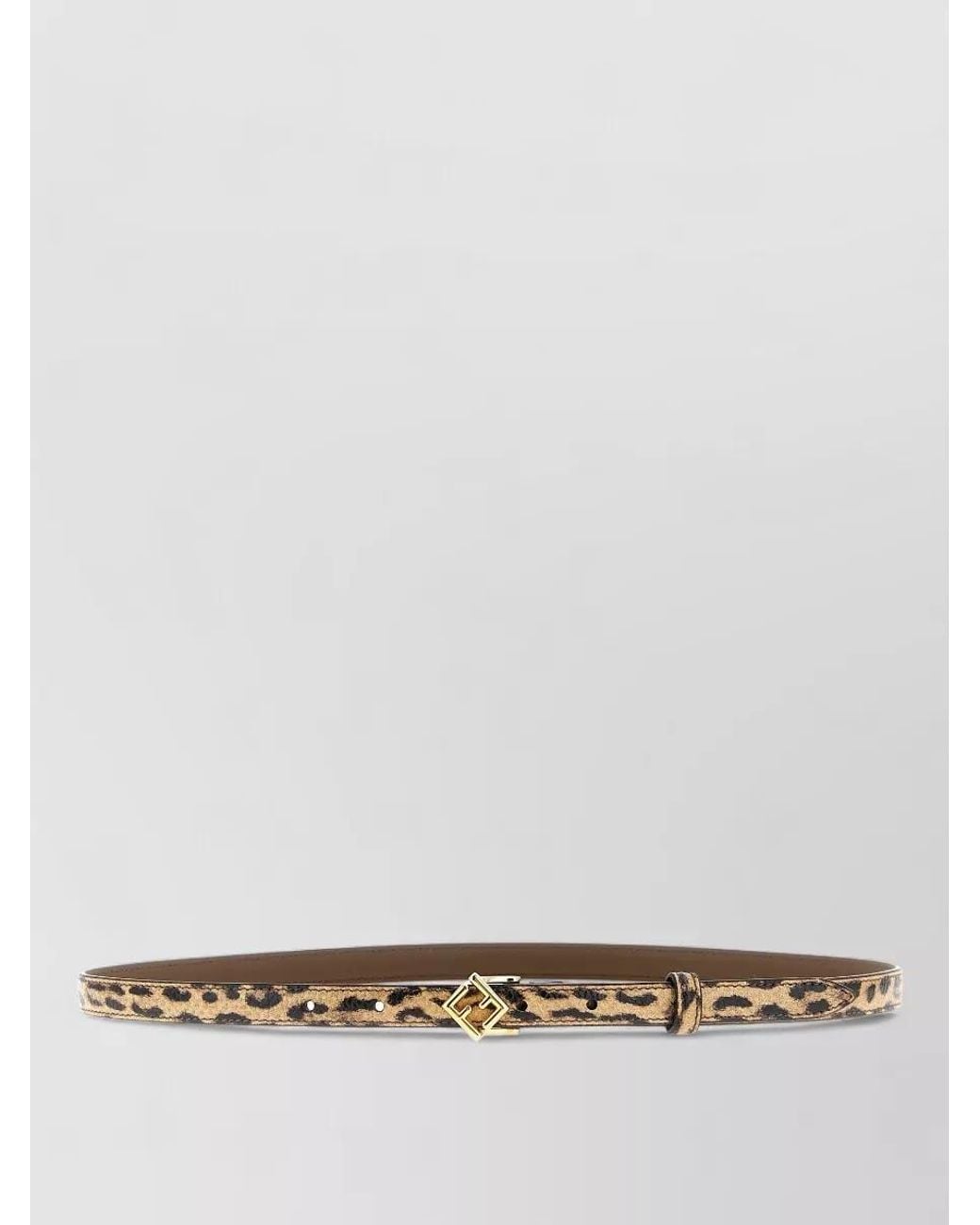 Fendi White Leather Belt