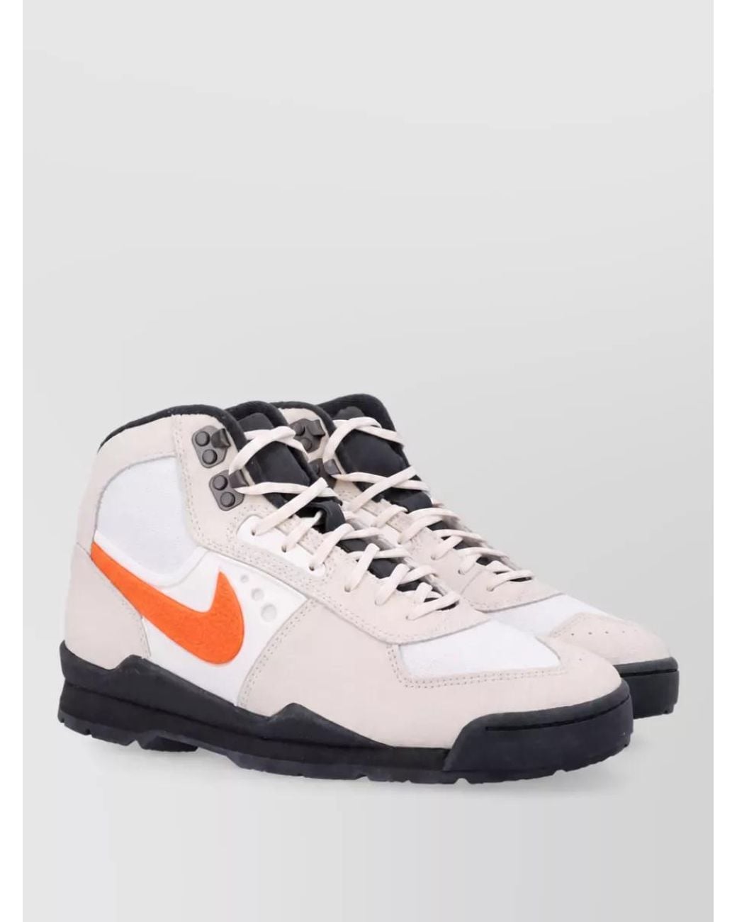 Nike White Leather High-Top Boots for men