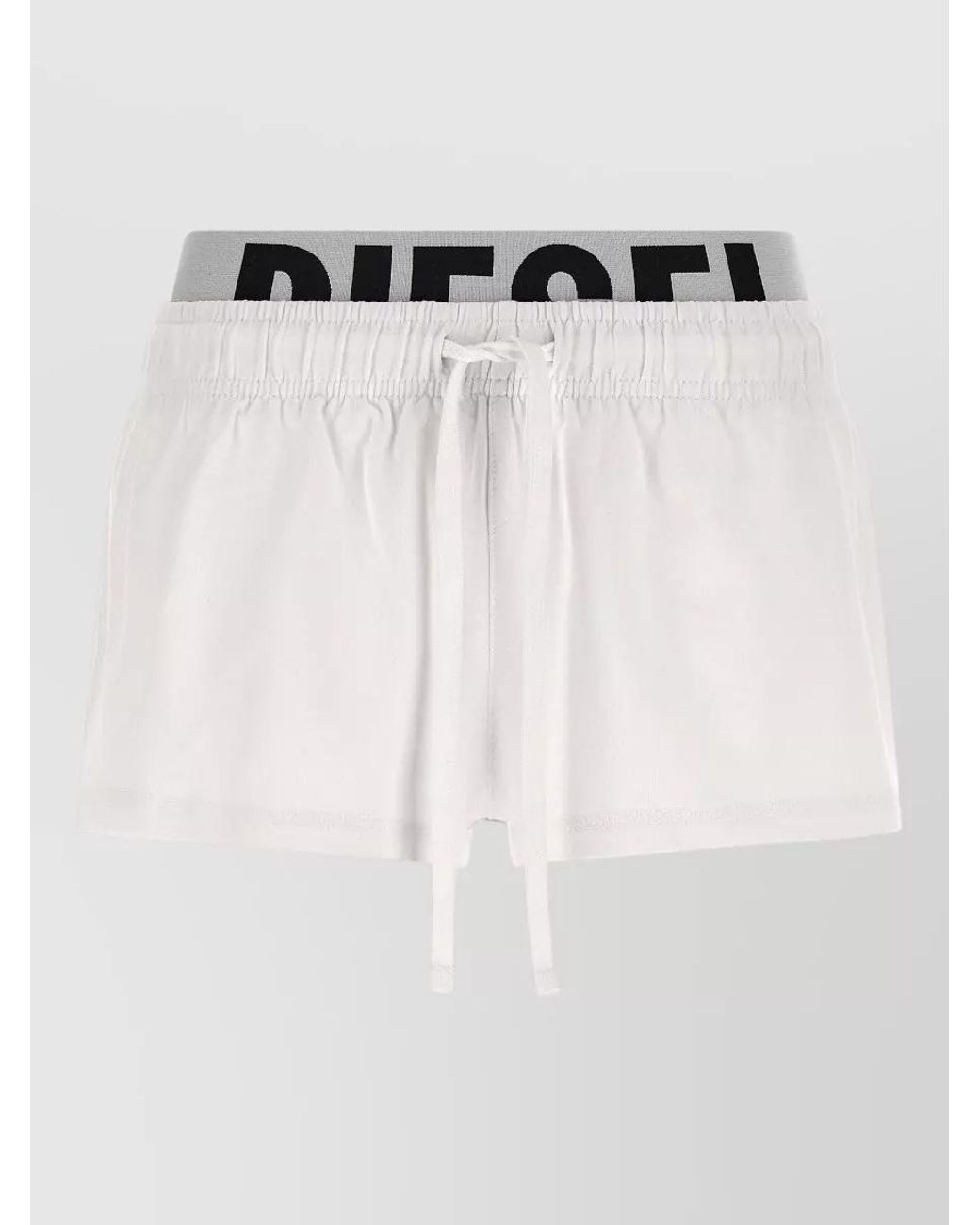 DIESEL White Terry Short Shorts