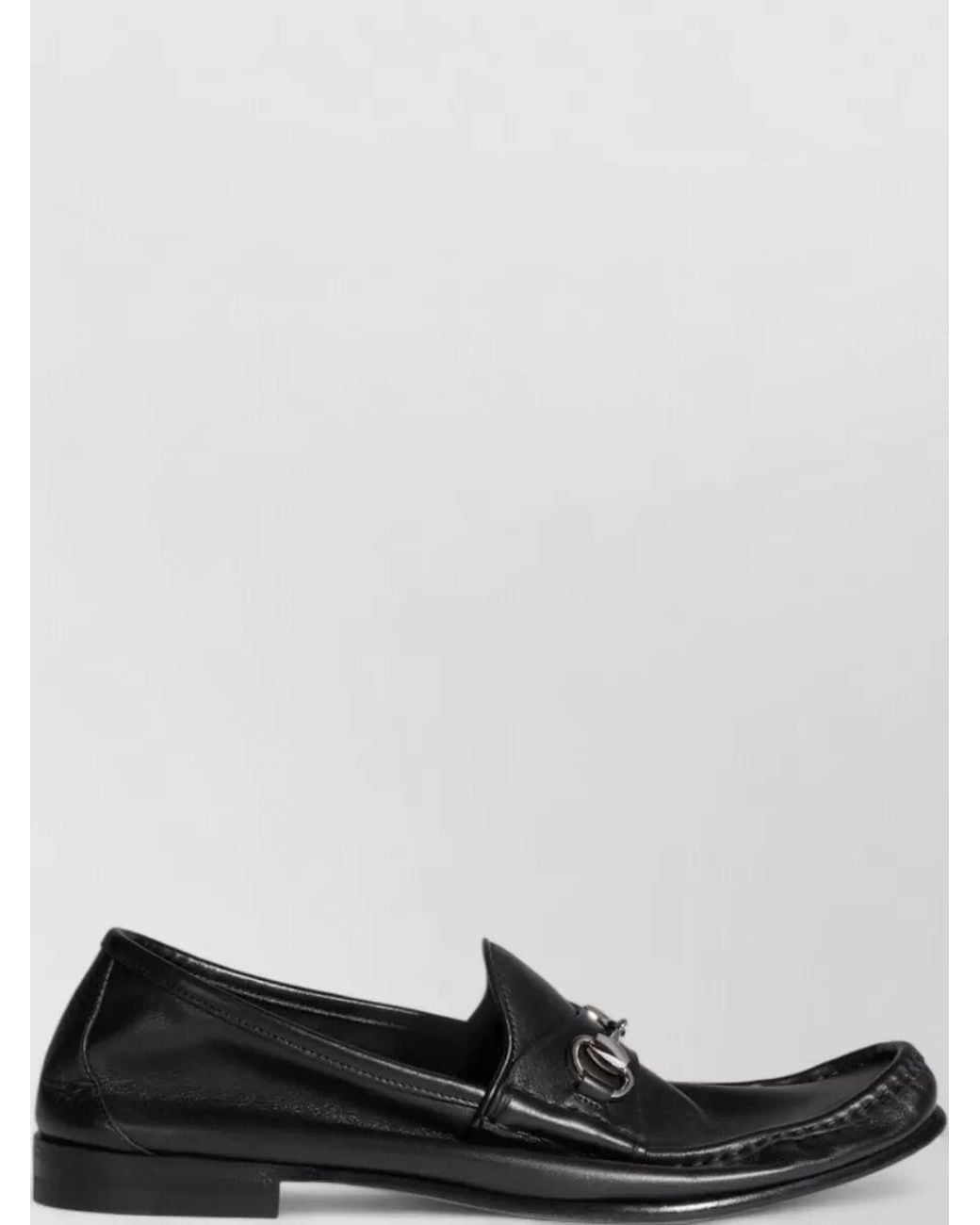 Gucci Black Calfskin Leather Loafers for men