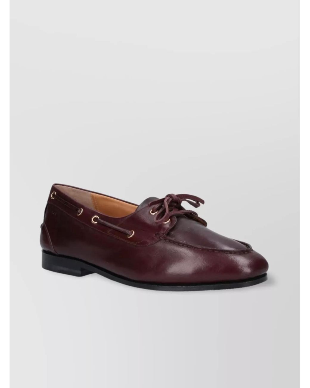 Bally Brown Leather Lace-Up Loafers for men