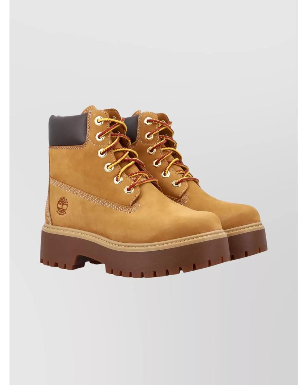 Timberland Brown Leather Stone Street Lace-Up Boots