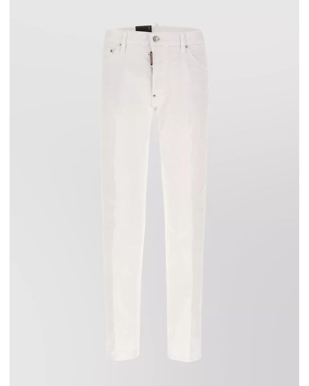 DSquared² White Denim Straight-Leg Jeans for men