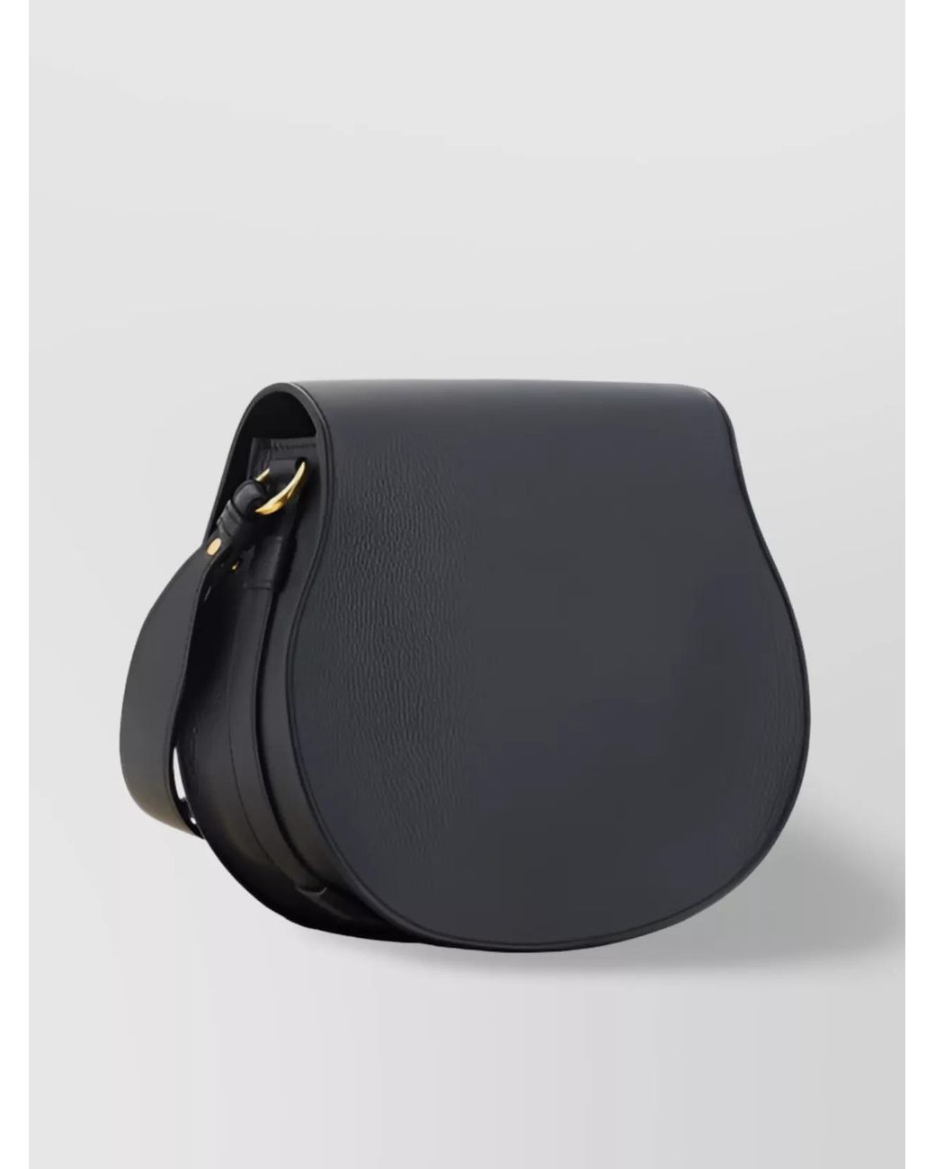 Chloé Blue Marcie Leather Saddle Shoulder Bag